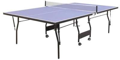 Vente-unique - Table de ping-Pong Pliable à roulettes pour intérieur avec Accessoires - L274 x P152.5 x H76 cm - Garry