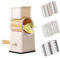 Rallador rotativo de queso, cortador de verduras rotativo de corte rápido, cortador de verduras de tambor multifuncional con 6 cuchillas, picadora doméstica para zanahorias, verduras, nueces