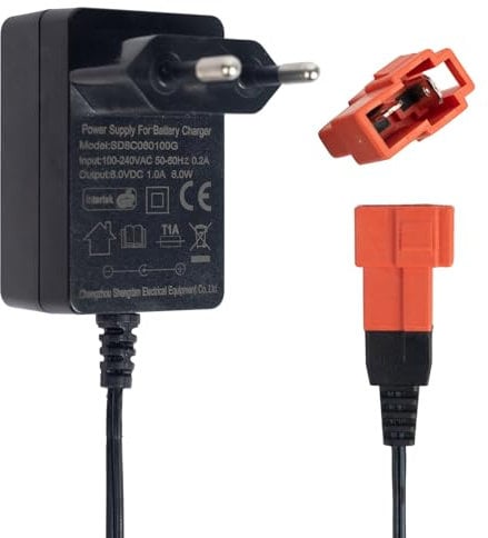 6V Ladegerät für Kinder Elektrofahrzeuge, 6 Volt Batterieladegerät Kompatibel mit Kid Trax Disney Frozen Mickey Minnie Mouse, Audi R8, Moto ATV und Mehr Spielzeugautos - Quadratischer Stecker