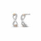 Tree of Life® Sterling Silver Infinity Stud Earrings with Topaz Standard