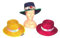 LP Divertissements Lot de 12 - Chapeau de paille avec ruban coloré mix adulte