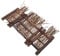 BESTonZON 1Pc Hand Woven Bamboo Fence Screen Zen Garden Decoration for Bonsai Brown Bamboo Adornment for Home and