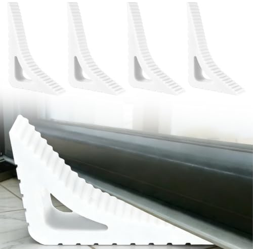 4 stycken fönsterstoppare vid ventilation, fönsteröppningshållare, fönsterlås utan borrning, halkfri, perfekt för badrum, kök, balkongdörr, lutande fönster, altandörr, flexibelt justerbar (vit)