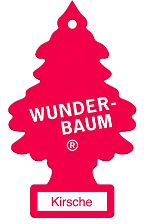 WUNDER-BAUM Auto-Lufterfrischer I Anhänger für langanhaltenden Duft im Auto oder zu Hause I Kirsche , 1 Stück
