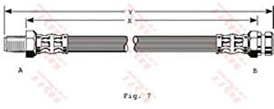 TRW Bremsschlauch PHB165 Länge: 262mm, | Kompatibel mit: MITSUBISHI COLT III, ECLIPSE I, GALANT IV, GALANT V, GALANT VI, GALANT VI Stufenheck, GALANT VIII