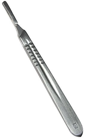 Bayha Manico Bisturi Figura 4, 16 cm, Geriefte Superficie