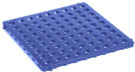 kaiserkraft | Kunststoff-Bodenrost | Polyethylen | 500 x 500 mm | Standard | VE 20 STK | blau