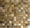 Piastrelle a mosaico in vetro trasparente / pietra naturale mix rustico