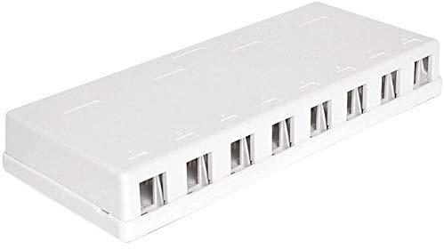 Delock 86209 8 Port Netzwerk-Patchpanel Unbestueckt 1 HE, Farbe Weiß