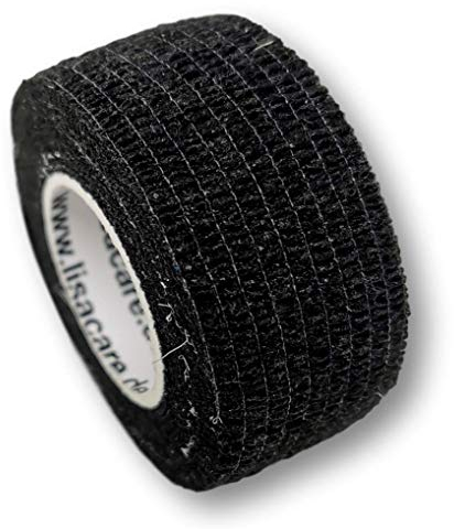Pflasterverband Wundpflaster Kinderpflaster Fingerpflaster elastisch & ohne Kleber, 2,5cm breit (20er Packung, Schwarz)