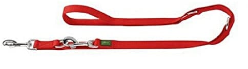 HUNTER Verstellbare Hundeführleine EXTRA LONG, Farbe: rot, 4-fach verstellbar, extra lang, robustes Nylon, pflegeleicht, Größe: 25/300