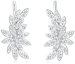 Elli PREMIUM Ohrringe Damen Earcuff mit Kristalle in 925 Sterling Silber