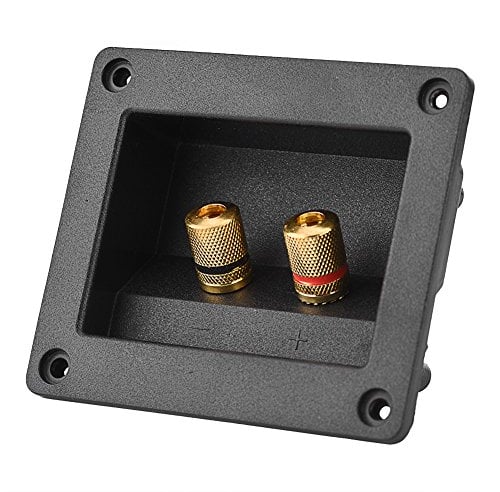Eboxer Akustische Komponenten für HiFi-Lautsprecher 2 Kupfer Binding Post Terminal Kabelanschluss Box Shell Lautsprecherterminal
