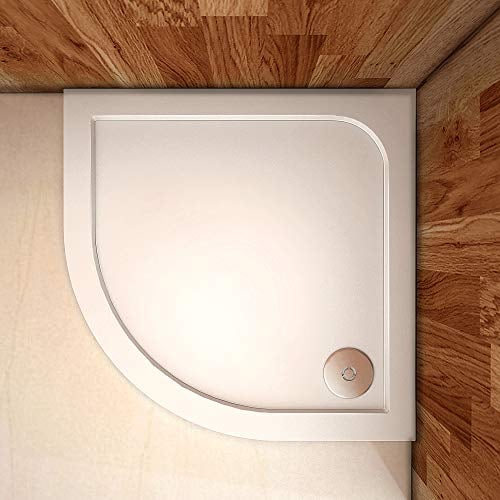 Aica Sanitär Duschtasse Duschwanne 80x80cm Viertelkreis Weiß mehrere Außenmaßen
