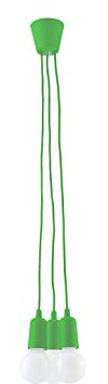 SOLLUX Pendant Lamp Diego Unique Design Without Lampshade Minimalist Lighting Minimalist Lighting LED Bulb Triple Bulb Green