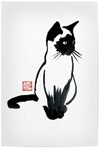 artboxONE Poster 30x20 cm Tiere Siamese cat hochwertiger Design Kunstdruck - Bild cat Chat Japan