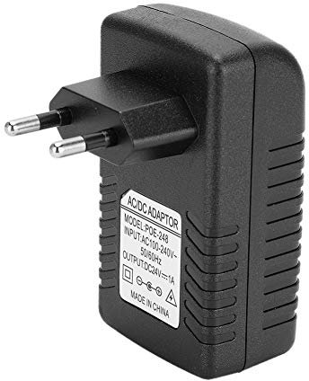 POE Injector, DC 24V 1A Adaptador de Corriente Plug, Mini POE Injector Wall Wart Plug(EU)