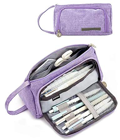 Sunshine smile Federmäppchen, Federtaschen Teenager Mädchen, Etui Stifte 3 Fach, Große Kapazität Briefpapier Pouch Stifte Etui Mäppchen mädchen Teenager