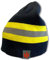 Roter Hahn 112 Feuerwehr (Winter) Mütze I Navy BLAU I Reflexstyle Gelb-Silber I Strickmütze I Beanie I Rettungsdienst THW Mütze I exklusiv