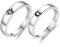 Beydodo Eheringe Paarpreis Paar Ringe Set Silber 925, Verlobungsringe Verstellbar Mond Sonne Ringe Trauringe Nickelfrei Partnerringe für Sie un Ihn