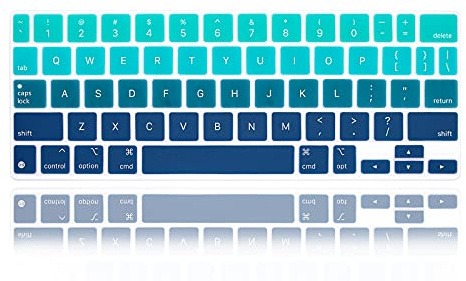 MMDW Silicone Magic Keyboard Cover Skin for iPad Pro 11 Inch Magic Keyboard(2nd Generation) 2020 Model ,for iPad Pro 11 Keyboard Protector Accessories,Gradient Green