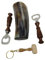 Galaxy Indiacraft Viking Drinking OX Horn | Tankard | Mug | Cup for Ale, Beer, Mead, Wine, Shot Glass, Bottle Opener |100% Leak Free | Natural and Handmade | COMBO OFFERS (6 SHOT GLASS ENGRAVED COMBO)