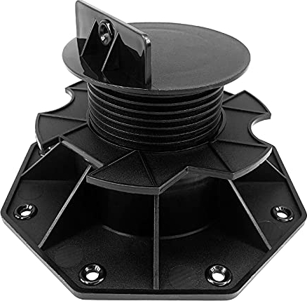 Aufun Stelzlager höhenverstellbar, Stellfüße-Terrassenlager, für Terrassendielen-Unterkonstruktion, WPC, BPC, füße verstellbar von 60 mm – 140 mm (10 Stück)