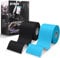 Dyroe Kinesiotapes - Kinesiologie Tape Rollen (5cm x 5m) Sporttape - Profi Tape Kinesio und Sport Tapes - Hautfreundliche Kinesiotape - Wasserfestes & Elastisches Physio tape für Sport Blau + Schwarz