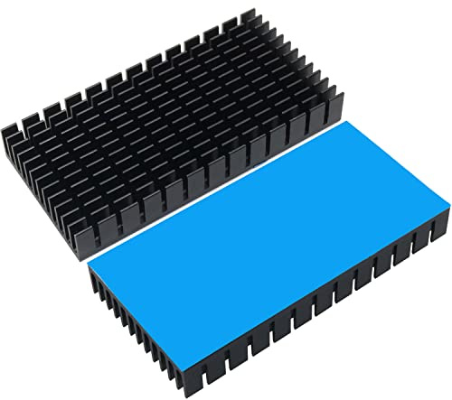 JJHXSM 2pcs Dissipatore di Calore 80x40x11 mm Dissipatore di Calore a Semiconduttore Radiatore Chip di Memoria in Alluminio per Dispositivo PCB Raffreddamento IC Chip CPU GPU VGA