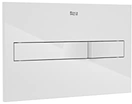 Roca A890196000 PL2 (One) Placa Accionamiento Descarga Dual, Color Blanco