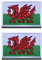 Zcketo 2 PCS United Kingdom British Union UK Wales Welsh Dragon Patch Hook and Loop Embroidered National Emblem Patch for Football Billiards Clothes Jersey Backpack Caps Travel Tactical