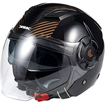 KSK Casque Jet DS ARROW COPPER Noir et cuivré
