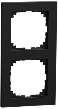 Schneider Electric Merten M-Pure-Rahmen, 2-fach, IP20, IK03, schwarz matt, Artikelnummer MEG4020-3603