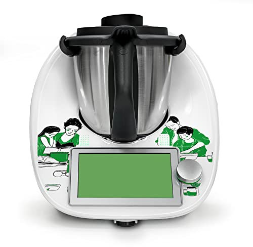 Deko Schutz Aufkleber kompatibel mit Küchenmaschine Thermomix TM6 Design Sticker Klebefolie Zubehör Küchengerät wasserfest selbstklebend RX042 (14 Familie)