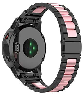 AISPORTS Cinturino con Orologio Quick Fit da 22mm Compatibile con Garmin MARQ Adventurer/Athlete/Captain/Driver Cinturino in Acciaio Inossidabile,Cinturino di Ricambio Cinturino per Garmin Epix 2