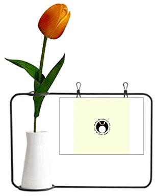 Künstliche Blumenvase, rund, Pinguin, Tulpen, Dekorationskarte