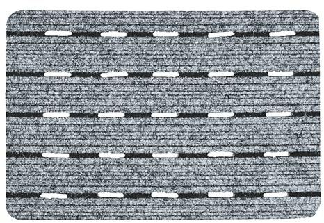 Astra Fussmatte aussen - Schmutzfangmatte strapazierfähig - Türmatte rutschfest - Fußmatte Outdoor - Haustür - Terasse - Garten - 40x60 cm grau