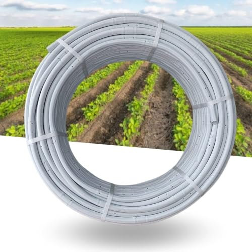 Tubo Ala Gocciolante Bianca per Irrigazione a Goccia Ø 16 Passo 20 | Passo 33 | Irrigazione Automatica per Orto e Giardino con Doppio foro 2 lt/h (Passo 20, 100 metri)