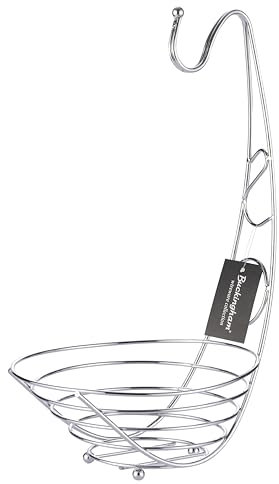 Buckingham Banana Tree Holder Fruit Basket Storage Bowl, Chrome Plated, Premium Quality