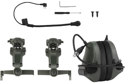 Jagd Ohrenschützer mit Mikrofon, Weicher Schwamm Gehörschutz für Funk, Bau, Jagd, Rasenmähen, Grün