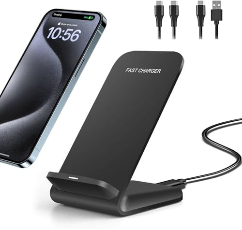 Fast Wireless Charger 20W,Induktive Ladeständer für iPhone 16,16 Pro,15,14,13,12,11 Series/X/XS,kabelloses Ladegerät 15W Charger Handy ladestation Schnell für Samsung Galaxy S24 S23,Note/Pixel