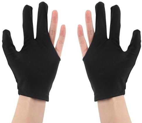 Snooker-Handschuhe, 3-Finger, rutschfest, elastisch, Billardhandschuh für Pool-, Snooker-Spieler, Linkshänder, Snooker-Handschuh – Spandex, atmungsaktiv, Queue-Handschuh, Zubehör, Geschenke für Männer