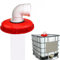 GEDEGOOK 90° IBC Coperchio Filtro per Acqua Piovana, Coperchio IBC con Filtro, Coperchio per filtro dell'acqua piovana, Tappo Serbatoio IBC 245 mm, Accessorio IBC con Filtro a Rete