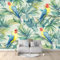 Panorama-Art Fototapete Tropischer Palmblatt-Tierpapagei 200 x 140cm Vlies Tapeten Teenager Moderne Wandtapete Wohnzimmer Schlafzimmer UV-Schutz