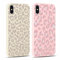 Foonary 2 Stück Handyhülle für iPhone X/iPhone XS 5,8 Hülle Leopard Muster Design Aesthetic Muster Mädchen Case Cover Weich Silikon Flexibel TPU Stoßfest Schutzhülle für iPhone XS,Beige