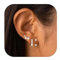 MACACHII 3 Paar Ohrringe Silber 925 Set für Damen 14K Vergoldet Kleine Ohrstecker Silber 925 Stapelbar Zirkonia Helix Piercings Ohr Gold Ohrstecker Creolen Damenohrringe für Mehrere Piercings
