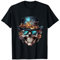 Steampunk Totenkopf Hut Zylinder Mechanik Zahnrad Cyborg T-Shirt