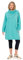 Ulla Popken Damen große Größen Übergrößen Plus Size Sweatkleid, Stehkragen, Langarm, Taschen mintgrün 50+ 825247716-50+