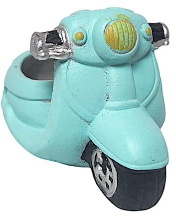 DIVAS SPIRITUAL Charming Vintage Scooter Planter | Concrete Decorative Pot for Indoor & Outdoor Use | Unique Retro Plant Holder for Home, Garden, Patio, or Office Decor (1)