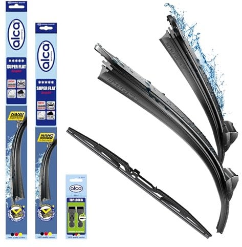 alca® Scheibenwischer mit Heckwischer passend für RENAULT CAPTUR (03.2016-09.2019) SUPER FLAT Flachbalkenwischer